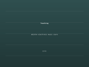 Ableton 電子音樂製作課